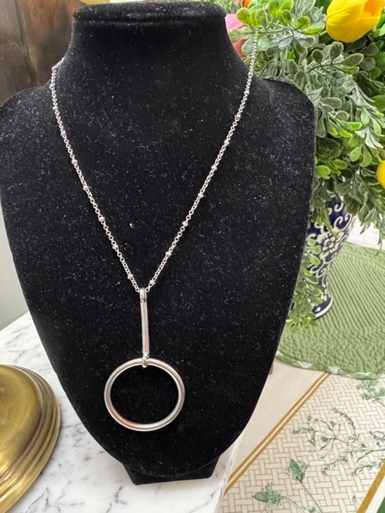 Vince Camuto Jewelry - Sterling Silver Circle Pendant Necklace - Vince Camuto Silver
